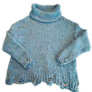 POL Anthropologie Confetti Turtleneck Soft Knit Women’s Oversized Sweater S